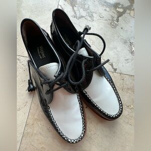 Black white Weejuns loafer